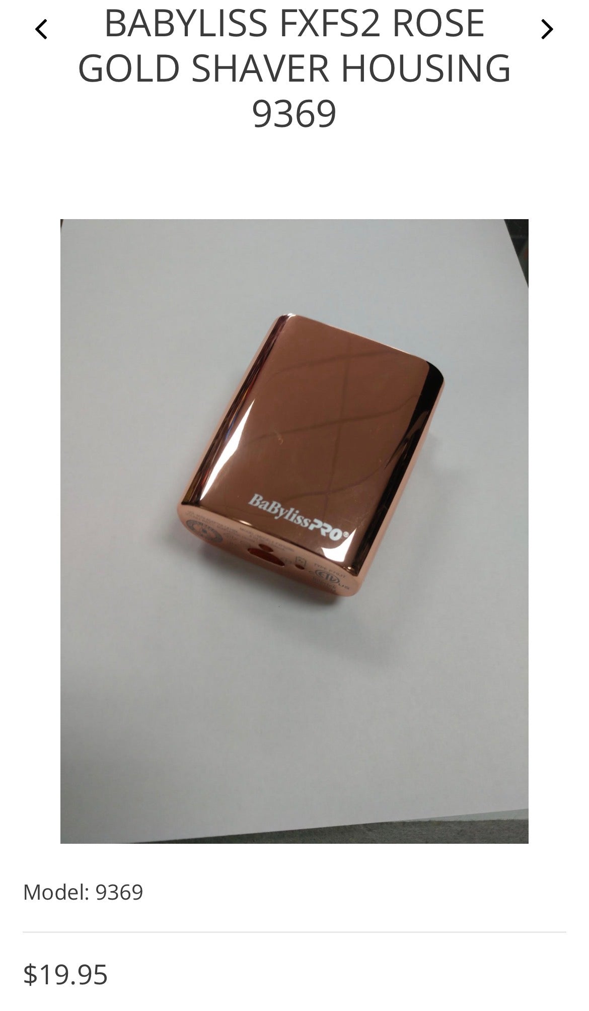 BaBylissPRO shaver housing (gold)