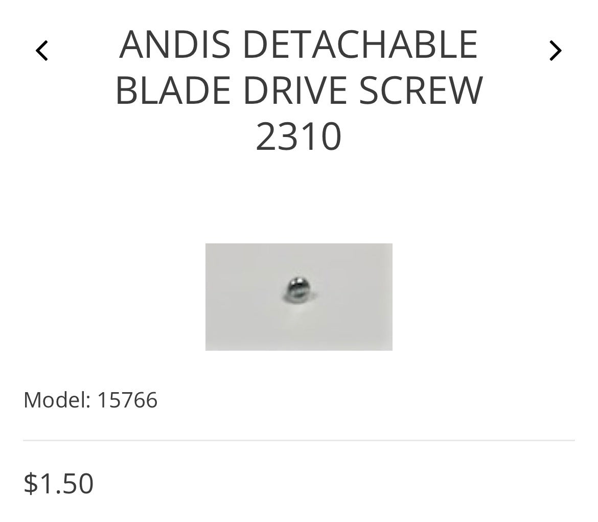 Andis Detachable blade drive screw 2310