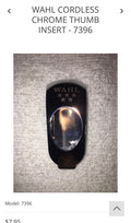 Wahl cordless chrome thumb insert 7396
