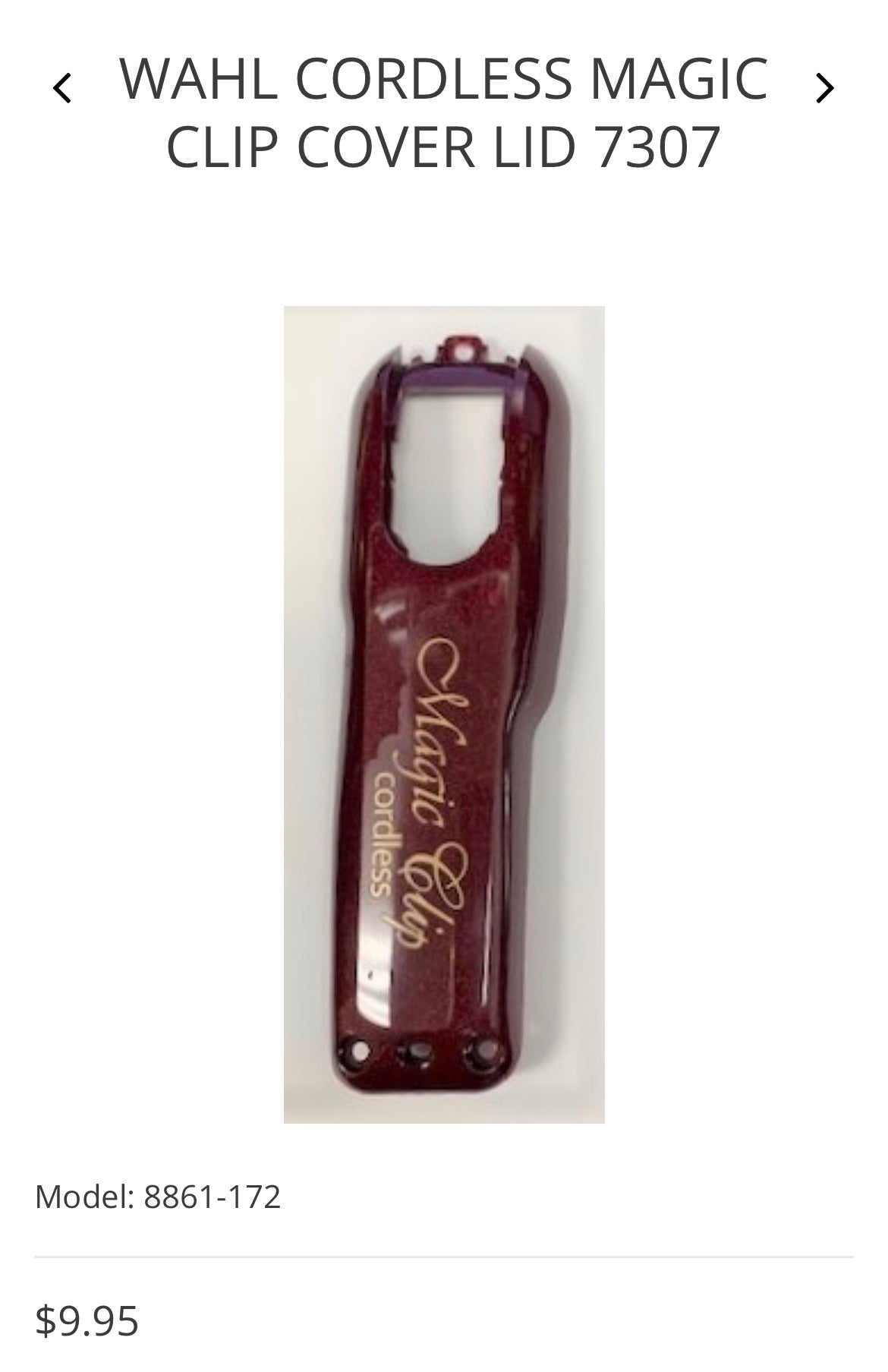 Wahl magic clip cover lid 7307