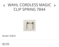 Wahl cordless magic clip spring 7844