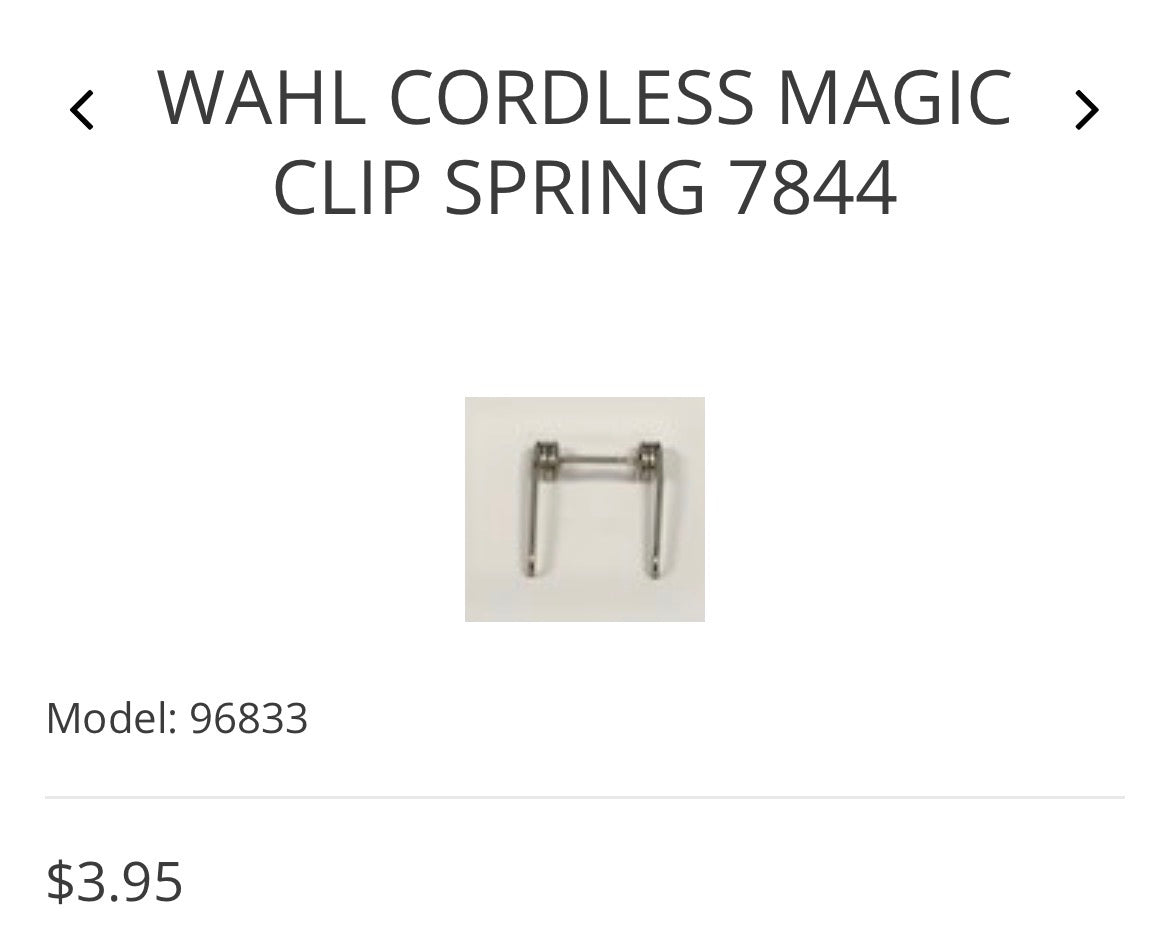 Wahl cordless magic clip spring 7844