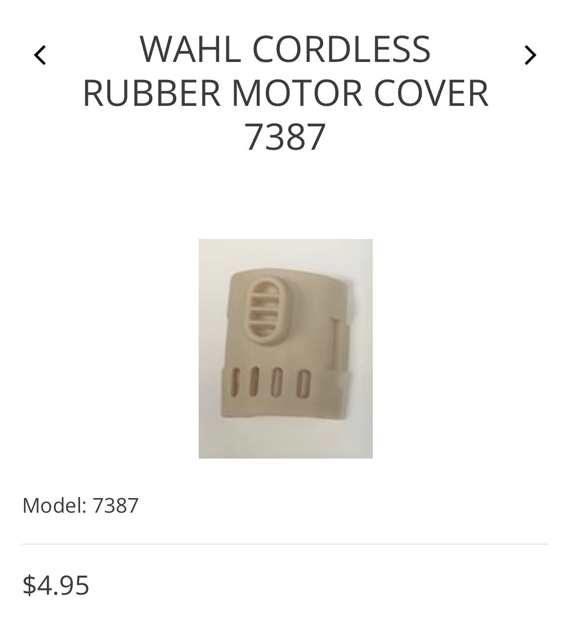 Wahl cordless Rubber motor cover 7387