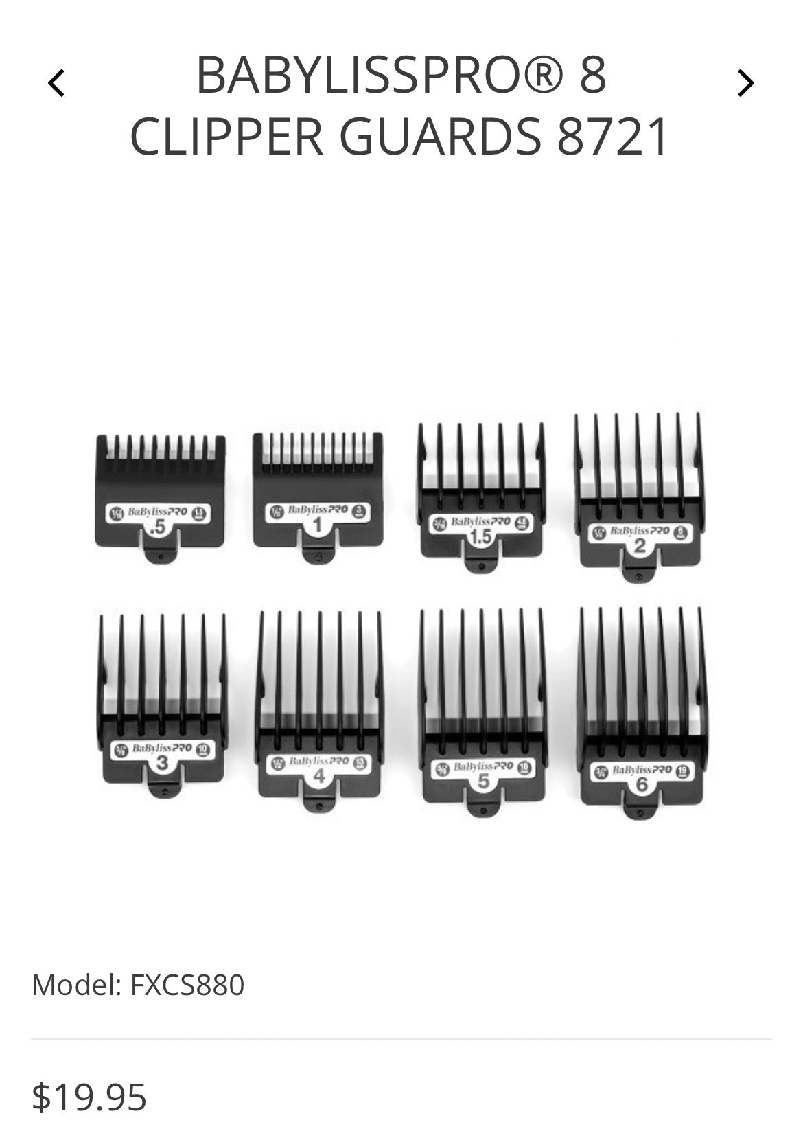 BaBylissPRO clipper guards