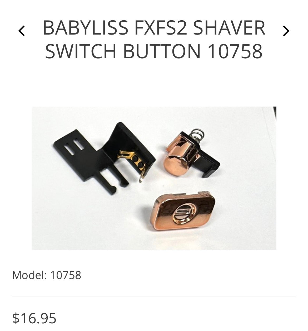 BaBylissPRO FXFS2 shaver switch button 10758